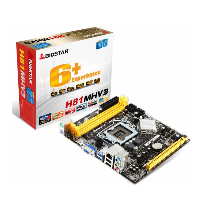 Материнская плата BIOSTAR H81MHV3 (Micro-ATX, LGA 1150)