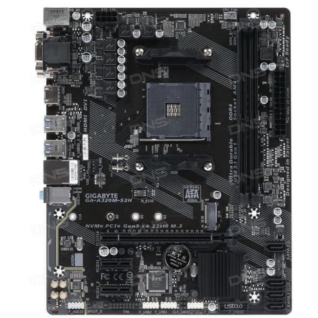 Материнская плата Gigabyte GA-A320M-S2H V2 (Micro-ATX, AMD AM4)
