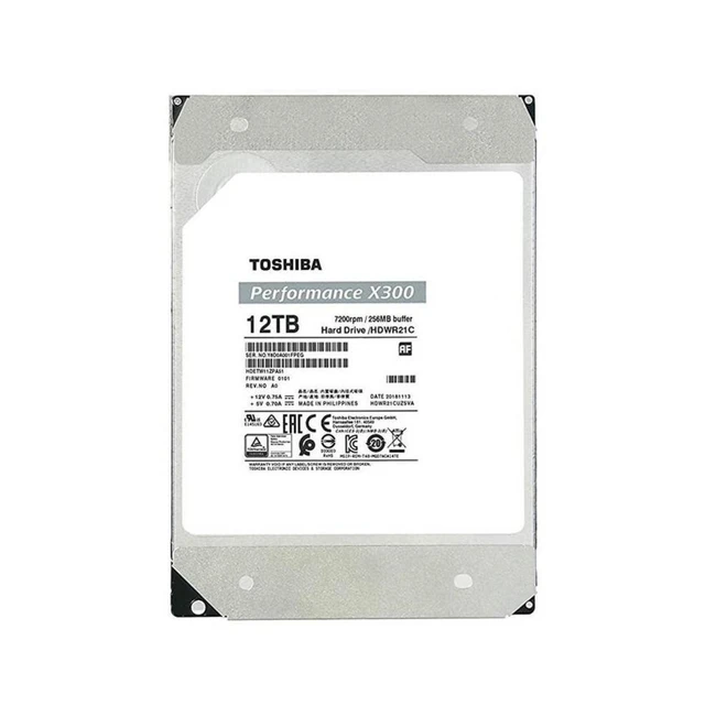 Внутренний жесткий диск Toshiba X300 HDWR21CUZSVA (HDD (классические), 12 ТБ, 3.5 дюйма, SATA)