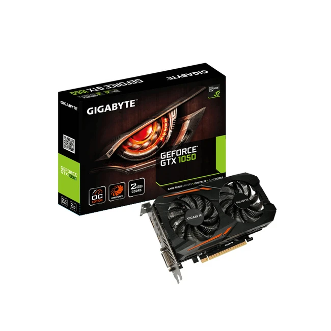Видеокарта Gigabyte GeForce GTX 1050 OC GV-N1050OC-2GD OEM 2 ГБ