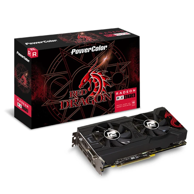 Видеокарта PowerColor Red Dragon Radeon RX 570 8GB GDDR5 AXRX 570 8GBD5-3DHD/OC (8 ГБ)