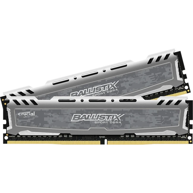 ОЗУ Crucial Ballistix Sport LT Gray 16GB Kit (4 x 4GB) BLS4K4G4D26BFSB (DIMM, DDR4, 16 Гб (4 х 4 Гб), 2666 МГц)