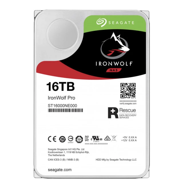 Внутренний жесткий диск Seagate IronWolf ST16000NE000 (HDD (классические), 16 ТБ, 3.5 дюйма, SATA)