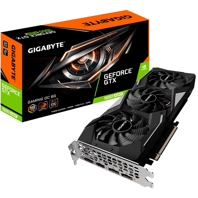 Видеокарта Gigabyte GeForce GTX 1660 SUPER GAMING OC GV-N166SGAMING OC-6GD (6 ГБ)