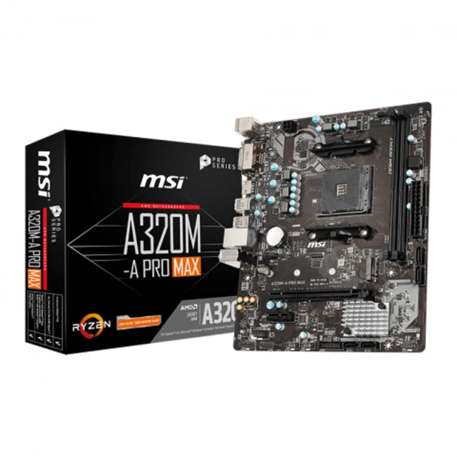 Материнская плата MSI A320M-A PRO A320M-A PRO MAX (Micro-ATX, AMD AM4)