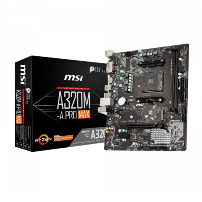Материнская плата MSI A320M APRO A320M-APROMAX (Micro-ATX, AMD AM4)