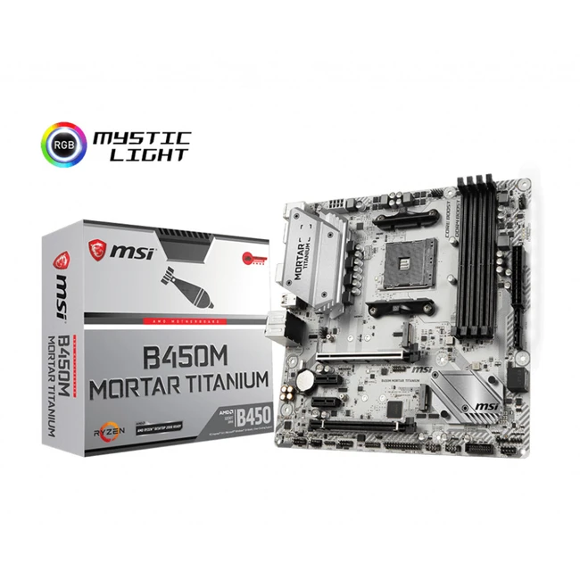 Материнская плата MSI B450M MORTAR TITANIUM (Micro-ATX, AMD AM4)