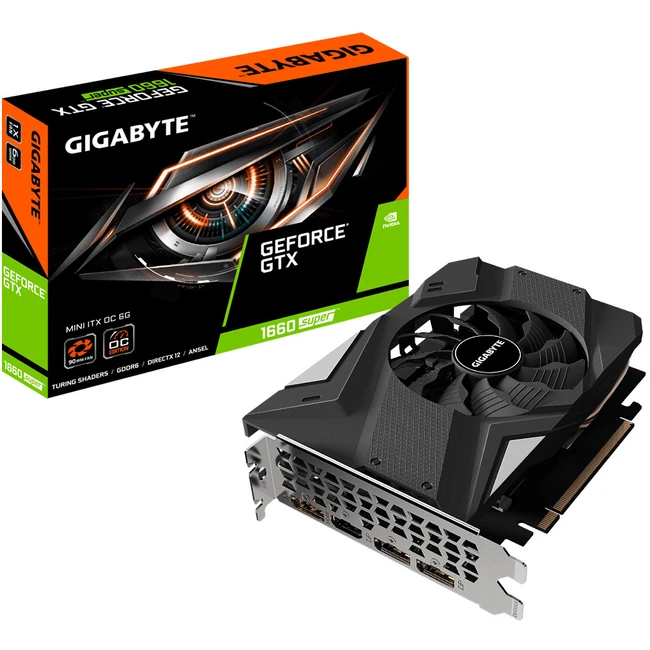 Видеокарта Gigabyte GeForce GTX 1660 SUPER MINI ITX OC GV-N166SIXOC-6GD (6 ГБ)