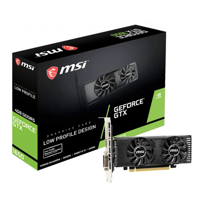 Видеокарта MSI GeForce GTX 1650 4GT LP (4 ГБ)