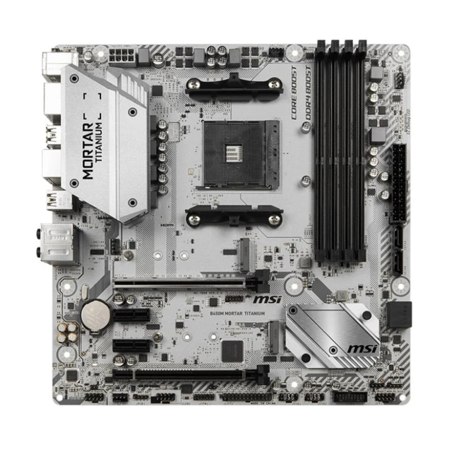 Материнская плата MSI B450M B450MMORTARTITANIUM (Micro-ATX, AMD AM4)