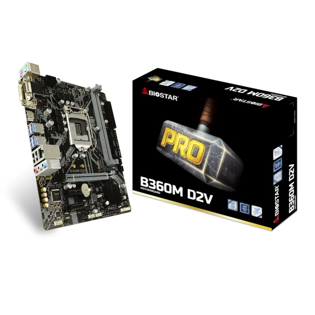 Материнская плата BIOSTAR B360M D2V Ver. 6.x B360M-D2V (Micro-ATX, LGA 1151)