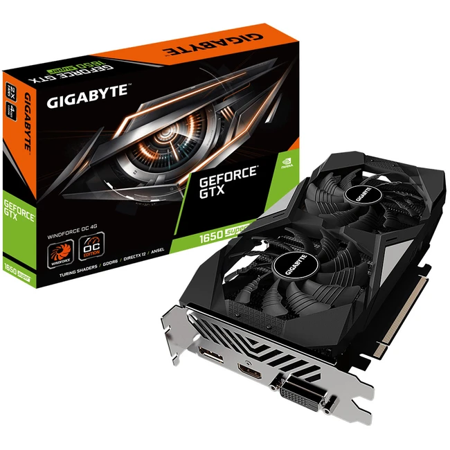 Видеокарта Gigabyte GeForce GTX 1650 SUPER WINDFORCE OC GV-N165SWF2OC-4GD (4 ГБ)
