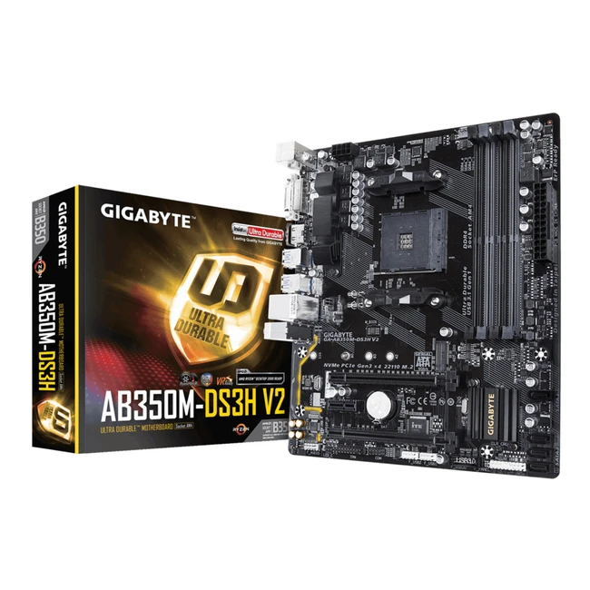 Материнская плата Gigabyte GA-AB350M GA-AB350M-DS3H V2 OEM (Micro-ATX, AMD AM4)