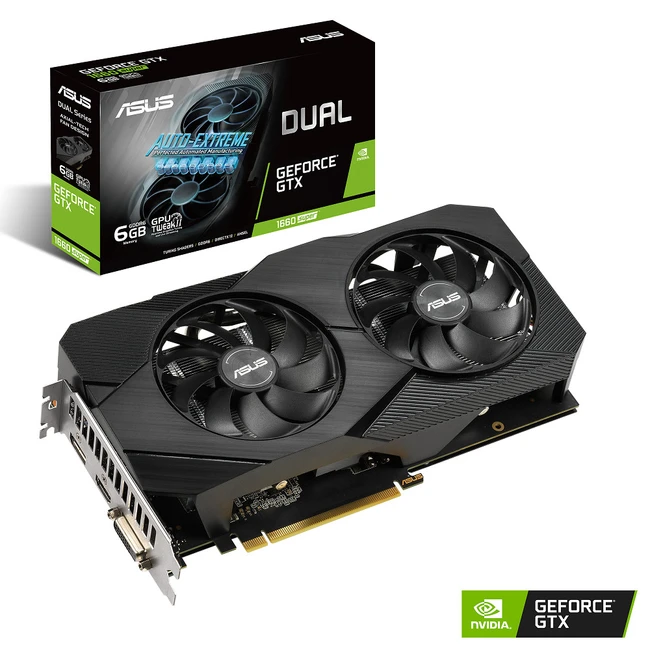 Видеокарта Asus Dual GeForce GTX 1660 SUPER GDDR6 EVO DUAL-GTX1660S-6G-EVO (6 ГБ)