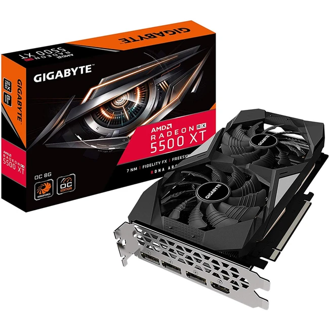 Видеокарта Gigabyte Radeon RX 5500 XT OC 8G GV-R55XTOC-8GD (8 ГБ)