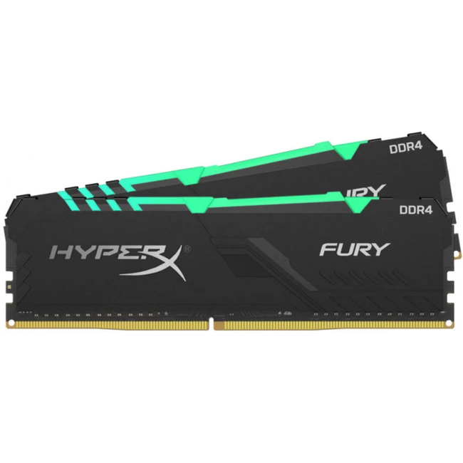 ОЗУ Kingston HyperX Fury RGB (KIt of 2) HX437C19FB3AK2/16 DIMM, DDR4, 16 Гб (2 х 8 Гб), 3733 МГц