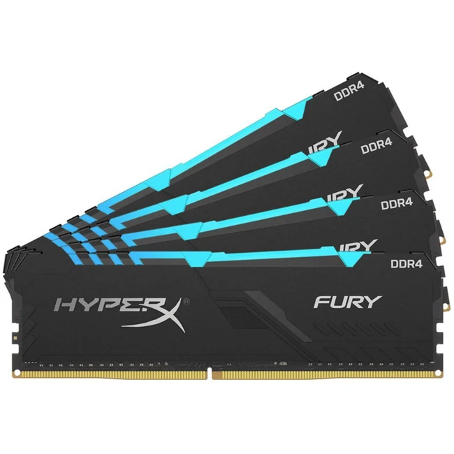 ОЗУ Kingston HyperX Fury RGB (KIt of 4) HX436C17FB3AK4/32 DIMM, DDR4, 32 Гб (4 х 8 Гб), 3600 МГц