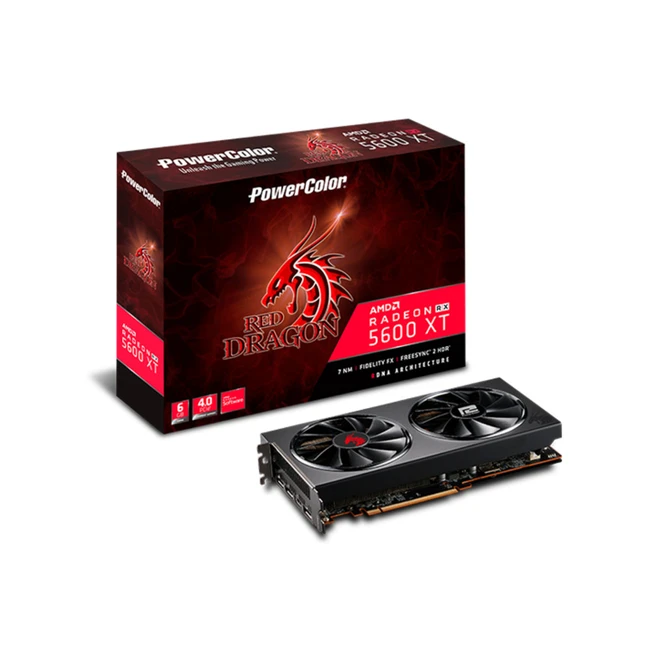 Видеокарта PowerColor Red Dragon Radeon RX 5600 XT AXRX 5600XT 6GBD6-3DHR/OC (6 ГБ)