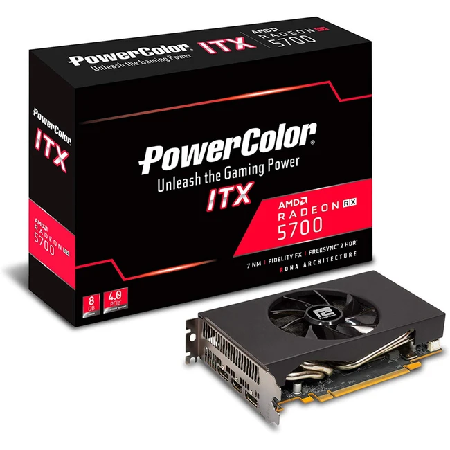 Видеокарта PowerColor Radeon 5700 ITX AXRX 5700 ITX 8GBD6-2DH (8 ГБ)
