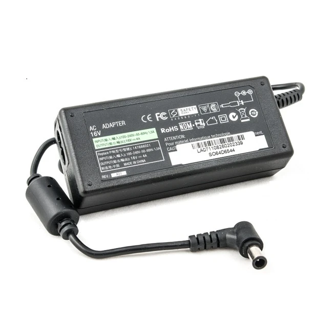 Блок питания для ноутбуков PowerPlant SONY 220V, 16V 64W 4A (6.5*4.4) SO64D6544