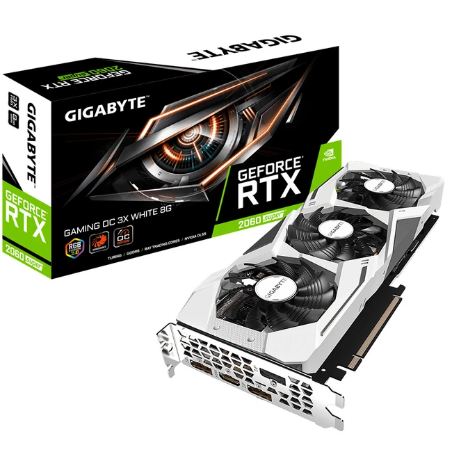 Видеокарта Gigabyte GeForce RTX 2060 SUPER GAMING OC 3X WHITE 8G GV-N206SGAMING WHITE-8GD (8 ГБ)