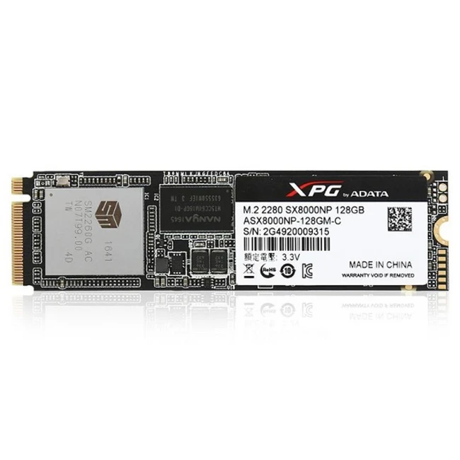 Внутренний жесткий диск ADATA ASX8000NP-128GM-C_SP (SSD (твердотельные), 128 ГБ, M.2, PCIe)