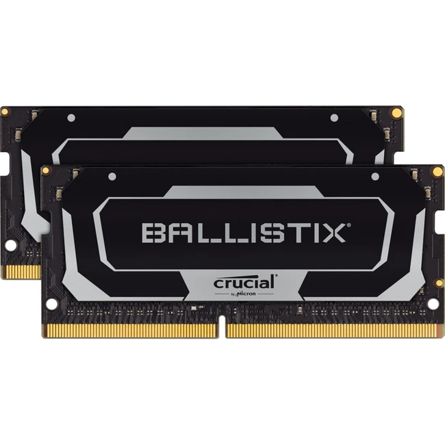 ОЗУ Crucial Ballistix SODIMM 16GB Kit (2 x 8GB) DDR4-3200 Gaming Memory Black BL2K8G32C16S4B SO-DIMM, DDR4, 16 Гб (2 х 8 Гб), 3200 МГц