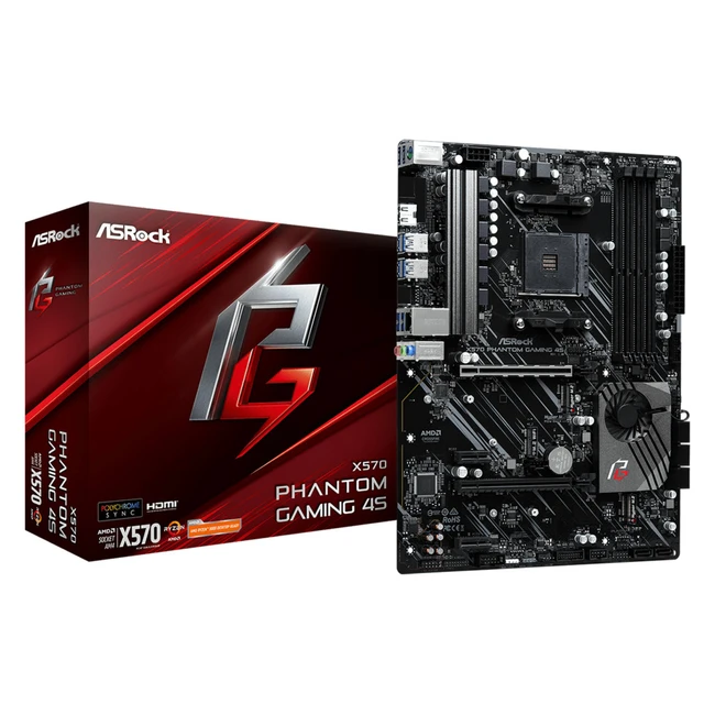 Материнская плата ASRock X570 Phantom Gaming 4S X570 PHANTOM GAMING 4S (ATX, AMD AM4)