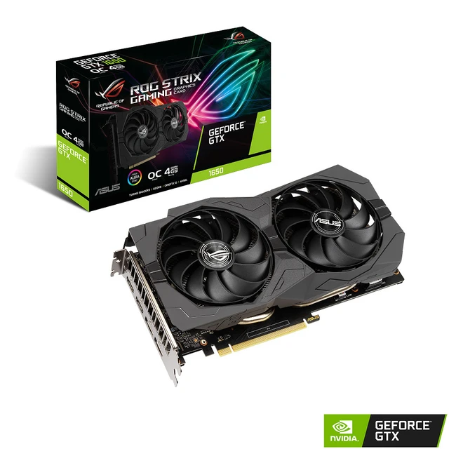 Видеокарта Asus ROG Strix GeForce GTX 1650 OC edition 4GB GDDR6 ROG-STRIX-GTX1650-O4GD6-GAMING (4 ГБ)