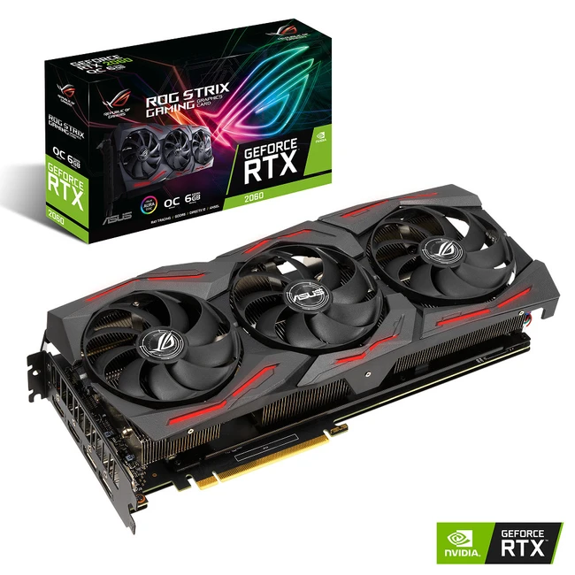 Видеокарта Asus ROG Strix GeForce RTX 2060 EVO OC Edition 6GB GDDR6 ROG-STRIX-RTX2060-O6G-EVO-GAMI 6 ГБ