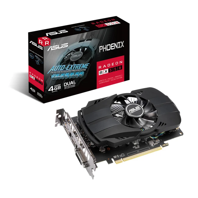 Видеокарта Asus Phoenix Radeon RX 550 4GB GDDR5 PH-RX550-4G-EVO (4 ГБ)