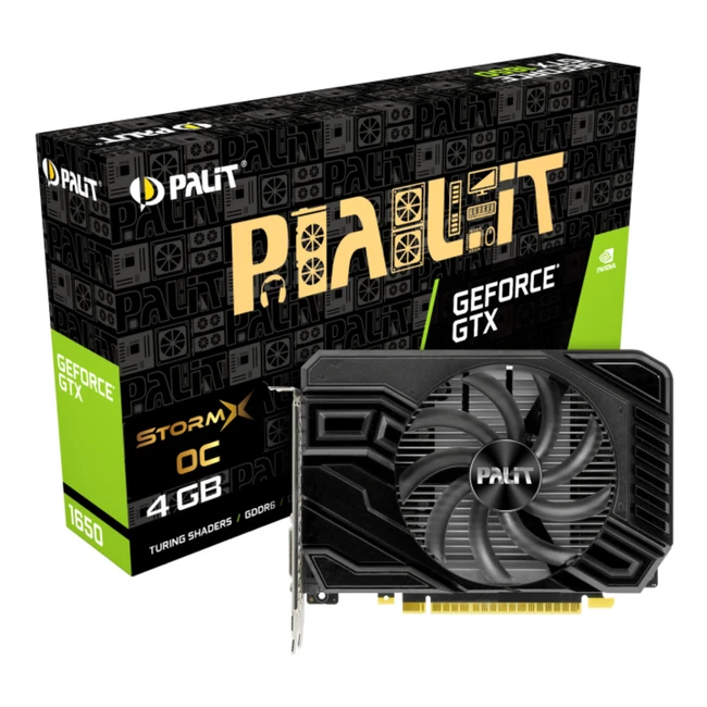 Видеокарта Palit GeForce GTX 1650 StormX OC D6 NE61650U18G1-166F (4 ГБ)