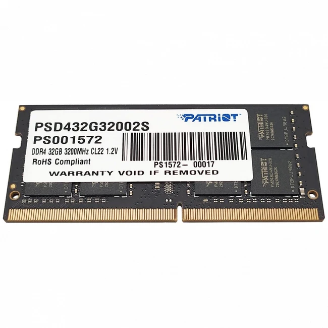 ОЗУ Patriot Signature PSD432G32002S SO-DIMM, DDR4, 32 Гб, 3200 МГц