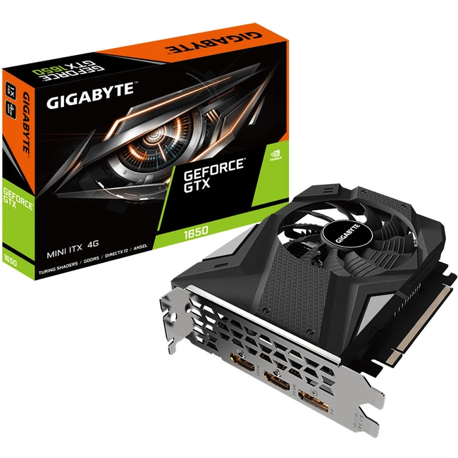 Видеокарта Gigabyte GeForce GTX 1650 MINI ITX 4G GV-N1650IX-4GD (4 ГБ)