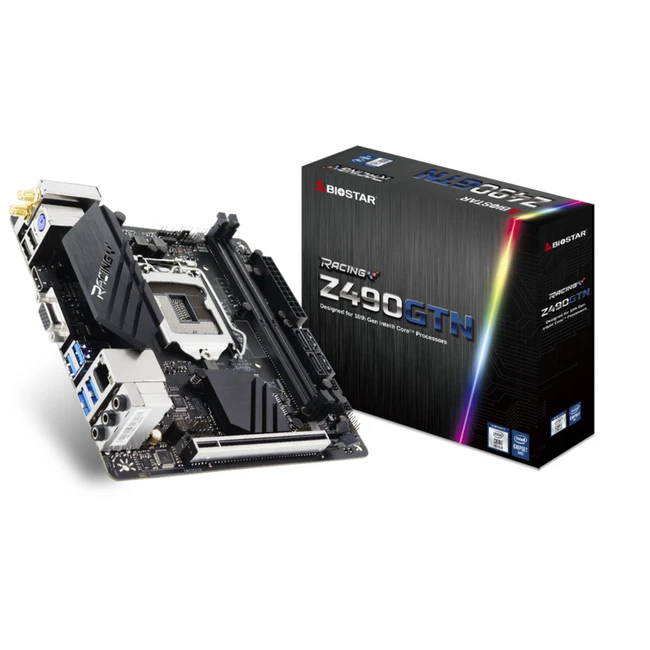 Материнская плата BIOSTAR Racing Z490GTN (Mini-ITX, LGA 1200)