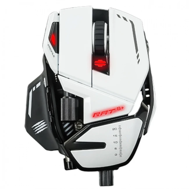 Мышь Mad Catz R.A.T. 8+ White MR05DCINWH000-0 (Игровая, Проводная)