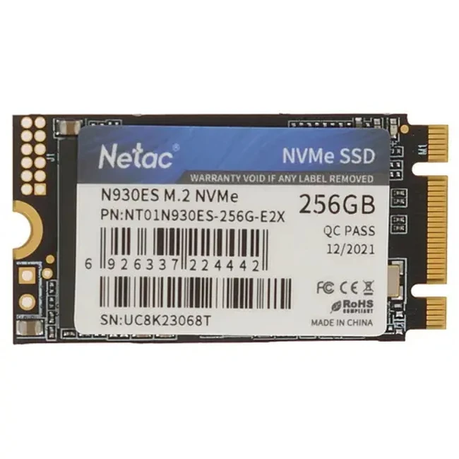 Внутренний накопитель Netac N930ES NT01N930ES-256G-E2X (SSD (твердотельные), 256 ГБ, M.2)