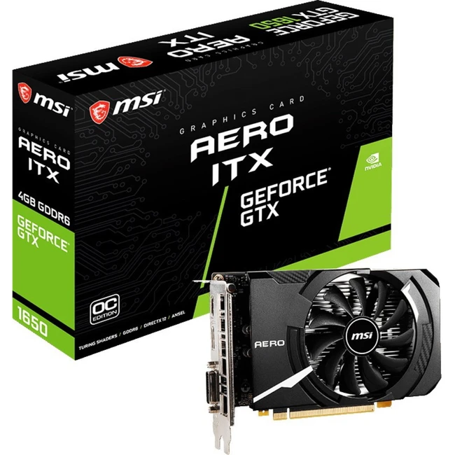 Видеокарта MSI Geforce GTX 1650 GTX 1650 D6 AERO ITX V1 (4 ГБ)