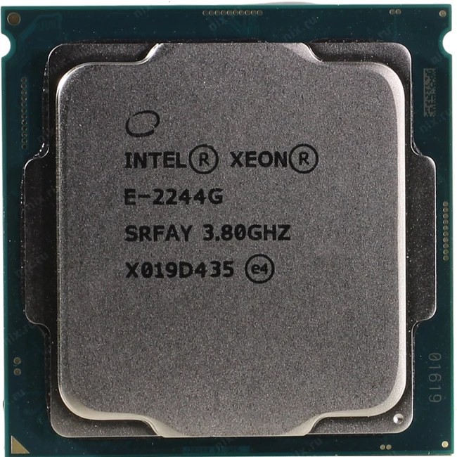 Серверный процессор Intel Xeon E-2244G SRFAY (4, 3.8 ГГц, 8)