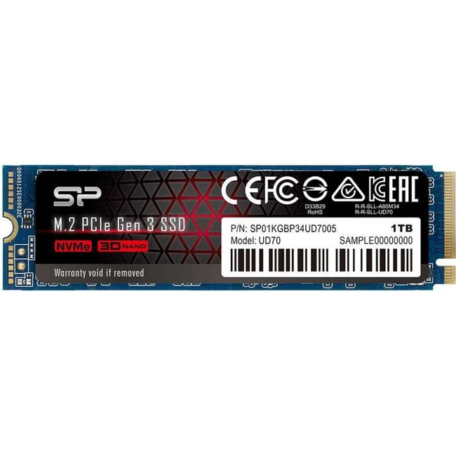 Внутренний жесткий диск Silicon Power UD70 SP01KGBP34UD7005 (SSD (твердотельные), 1 ТБ, M.2, PCIe)