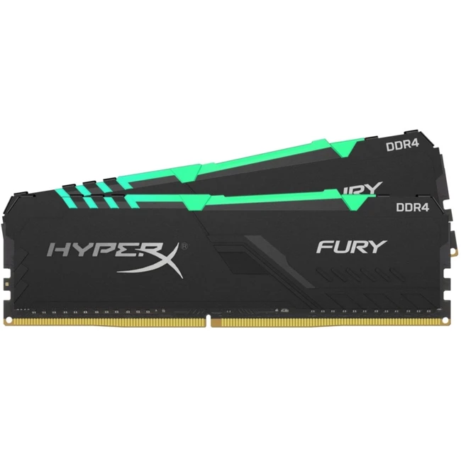 ОЗУ Kingston HyperX FURY RGB HX432C16FB3AK2/64 DIMM, DDR4, 64 Гб (2 х 32 Гб), 3200 МГц