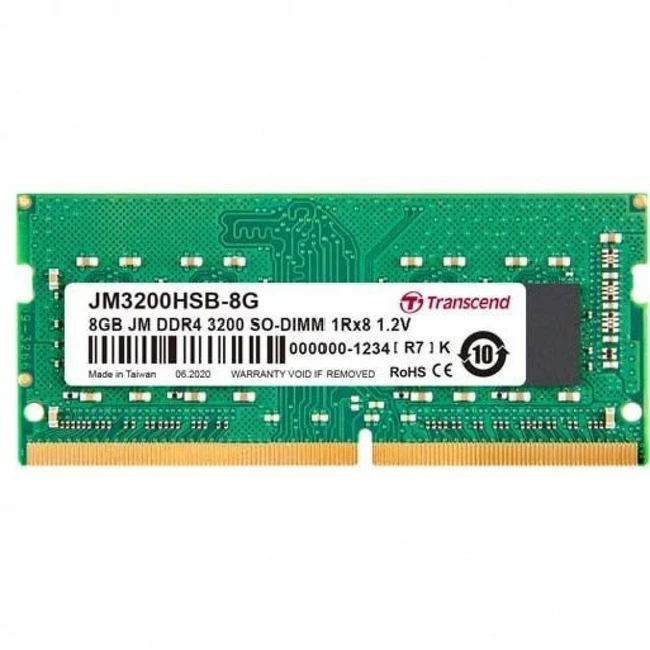 ОЗУ Transcend 8 ГБ JM3200HSB-8G (SO-DIMM, DDR4, 8 Гб, 3200 МГц)