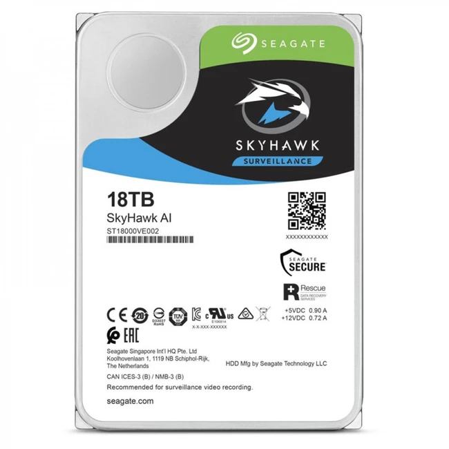 Внутренний жесткий диск Seagate 18 ТБ ST18000VE002 (HDD (классические), 18 ТБ, 3.5 дюйма, SATA)