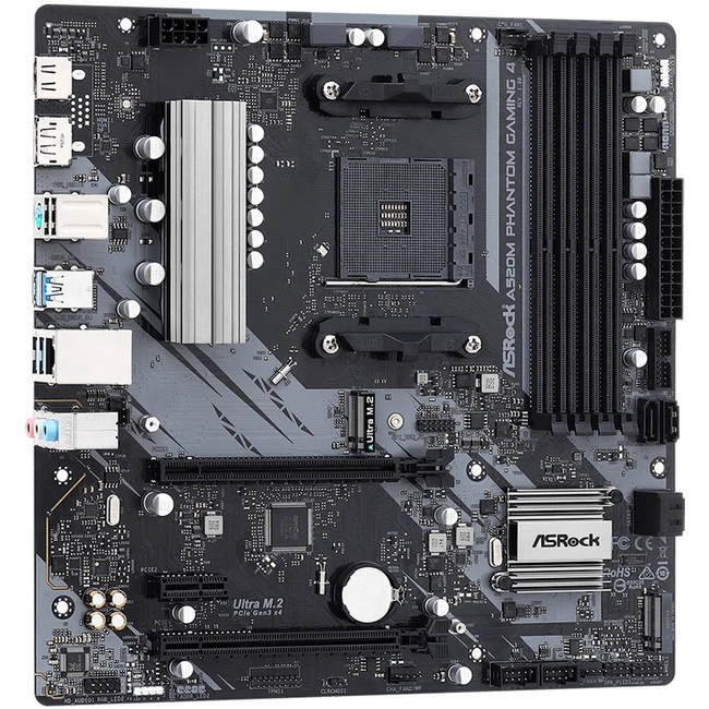 Материнская плата ASRock A520M PHANTOM GAMING 4 (Micro-ATX, AMD AM4)