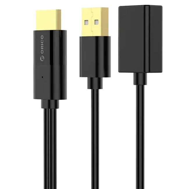 Кабель интерфейсный ORICO Видео кабель USB к HDMI PE-P1-BK-BP (USB Type A - HDMI)