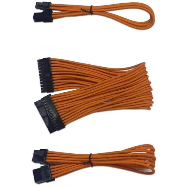 Кабель питания NO NAME ORANGE папа-мама, 24Pin*1, 8Pin*2, 4Pin*2 Cable-pins ORANGE