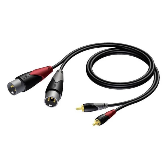 Кабель интерфейсный PROCAB Межблочный CLA701/1.5 (RCA x2 - XLR x2)