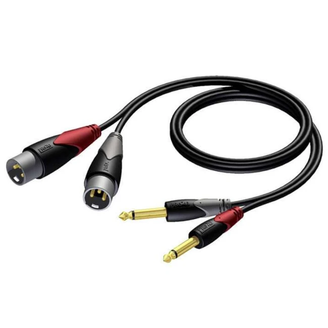 Кабель интерфейсный PROCAB 2XLR-2Jack 1.5м CLA708/1,5 RCA x2 - XLR x2