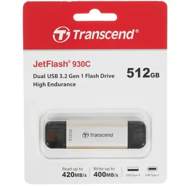 Флеш (Flash) карты Transcend JetFlash 930C [TS512GJF930C] (512 ГБ)