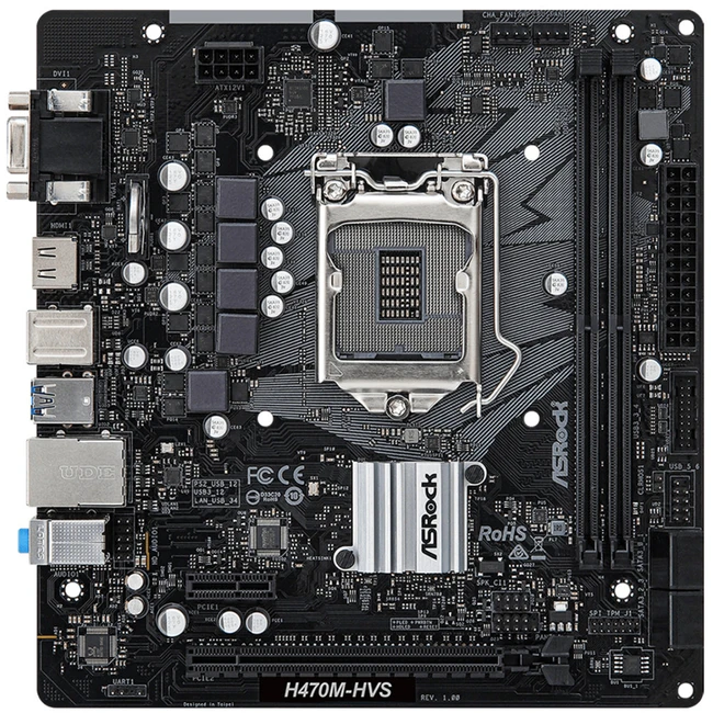 Материнская плата ASRock H470M-HVS 4710483933837 (Micro-ATX, LGA 1200)